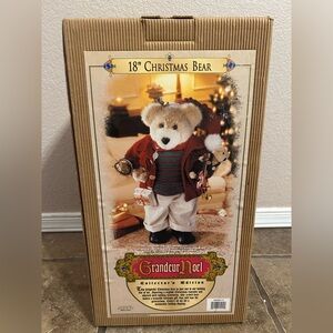 Grandeur Noel 2000 18" Christmas Bear - Collector’s Edition Violin Teddy Bear